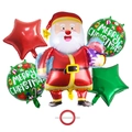 Set di palloncini natalizi con Babbo Natale e stelle per decorazioni di feste - Babbo Natale e Palloncini a Stella
