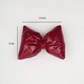 Glossy burgundy Christmas bow DIY decoration in patent finish, size 10cm x 7cm - Red-Large 5pcs/pack