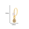 Golden heart star zircon drop earring and nose ring with sparkling cubic zirconia stone - 8# Gold