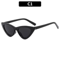 Occhiali da sole cat eye per bambini con montatura nera lucida e lenti scure - Montatura Nera Lenti Grigie