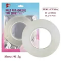 Vue détaillée du ruban adhésif transparent double face pour ongles avec emballage - Ruban Adhésif Double Face 01 (Rouleau Transparent) / 10m/Rouleau