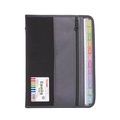 Cartella a soffietto A4 con 13 scomparti ed etichette colorate in nero e grigio - Nero - Stile Pubblico