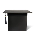 Graduation cap shaped gift box in black with a golden tassel for party lucky draws - No Pattern / Solid Black