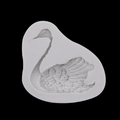 Stampo in silicone bianco a forma di cigno con piume dettagliate per torte e decori - Grigio