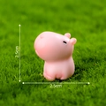 Pink Capybara miniature figurine 2.5cm cute resin ornament for desk or car decoration - Large Capybara (Light Pink)