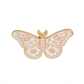 White Gold Star Moon Eye Butterfly