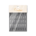 Black and white 5D embossed rose nail stickers with premium paper packaging - to1732 Black Line Outline Small Rose (to1732)