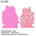 Pink coral silicone fondant mold with detailed sea grass texture for cake decorating - 2# Large Coral Style / Pink