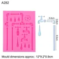 Pink silicone industrial faucet and pipe mold for fondant cake and chocolate decor - Industrial Pipe 2# / Pink