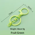 Lime green keychain accessory with lobster clasp and rotating ring in a glossy finish - Standard / Fruit Green