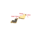 Golden and black heart charms for DIY jewelry making with 16mm x 9mm dimensions - Heart (Double Loop) / 9*16mm (Hole: 1.5mm) (ai-5 Pieces/Pack) / Gold Black