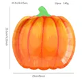 Set of 10 orange pumpkin shaped paper plates 23.5cm for Thanksgiving party table decor - 9 Inch Plain Orange Pumpkin Plates 10PCS