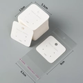 White 5.5x5.5cm paper jewelry display cards with clear 6.5x9cm self-sealing bags - 5.5cm (with 925 Sterling Silver Earring Post) Rounded Card - Card Only
