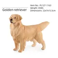 Realistic large Golden Retriever dog animal figurine model, light brown color, 22x7x15.5cm - Golden Retriever (PL127-1163)