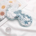 Imitation silk sleep eye mask with blue and white porcelain landscape printing - Ink Landscape-Blue Porcelain