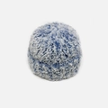 Blue and white faux fur gradient knit bucket hat with soft plush warm texture - 28x20cm / Fog Blue