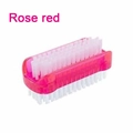Dual-sided medical scrub brush for nails and hands in vibrant rose red finish - Double Sided Brush / Rose Red