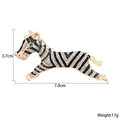 Golden zebra brooch with black enamel stripes and rhinestones, size 3.7x7.0cm, weight 17g - Zebra Brooch XD823197