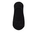 Breathable black low cut invisible boat socks for women with mesh diamond pattern - Black