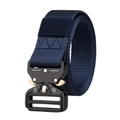 Cintura tattica in tela con cinturino in nylon blu e fibbia cobra in metallo nero - Blu