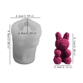DIY silicone mold for rose rabbit scented candles including product size specifications - Rose Rabbit