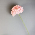 Lifelike single stem pink artificial hydrangea with long green stem for home decor - Pink