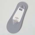 Light grey seamless ice silk no-show socks with non-slip low cut edge for women - One Size / Quiet Grey