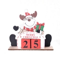 Calendario dell'Avvento in legno a forma di renna con cubetti rossi 25 e scritta Merry Christmas - Stile Alce