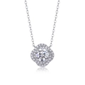 Elegant s925 silver marquise moissanite halo flower pendant necklace in silver finish - Flower Halo Style (N13649) - 1ct + GRA Certificate