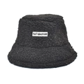 Bob d'hiver en laine d'agneau noire avec broderie HaiTalentoM pour la chaleur - M (56-58cm) / Noir