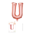 Roségoldener Folienballon Buchstabe U in 16 Zoll für Geburtstagsparty-Dekoration - Buchstabe U / Roségold