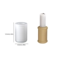 Translucent silicone cylinder mold for DIY candles with 5.9cm height and 3.8cm diameter dimensions - Smooth Tall Style