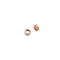 Close-up of polished rose gold stainless steel spacer beads for DIY jewelry making - Round Tube Style (mp328) / Rose Gold