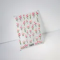Adhesive red tulip nail stickers with Lucky text and flower motifs for manicure TS-2247 - Lucky Tulip (TS-2247)