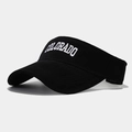 Detail of black cotton visor hat with white Colorado 3D embroidery for outdoor sports - Adjustable / Black
