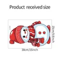 Especificaciones de tamaño para pegatina navideña de muñeco de nieve 38x25cm - 25*38cm/Estática UV