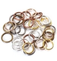 Assortiment DIY buigringen in goud, zilver, brons en gunmetal voor het maken van sieraden - Platte ring / 3mm*0.5mm (4g/Pak) / Willekeurig Gemengde Kleuren