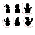 Lot de papier à gratter bonhomme de Noël avec diverses silhouettes et dimensions de 130 mm - Style 12