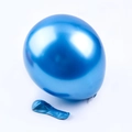 Blue metallic latex balloons shown in inflated and deflated states for party events - Standard Type / Metallic Blue