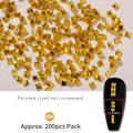 200 Stück 1,5 mm Goldene Pyramiden-Nieten für Punk-Nailart-Dekoration auf Fingernägeln - 1,5MM Gold [ca. 200 Stück]