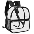 Waterproof clear PVC mini backpack with black straps and large capacity for storage - 30*29*15cm / Transparent Black