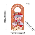 Weihnachts-Türhänger aus Holz mit Schneemann-Motiv und genauen Größenangaben - Schneemann