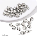 Perle distanziatrici CCB irregolari 7x9mm argento per creazione gioielli fai da te - Modello 02 Fagiolo 20 pezzi/confezione