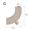 Minimalistische beige matte Keramikvase Modell G im L-Design mit 20cm Höhe - Biskuit-Stil G / Biskuit-Beige