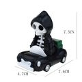 Halloween skeleton racing car pull-back toy with black robe and compact size dimensions - Pull Back Skull Car