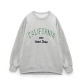 Felpa grigia a maniche lunghe con stampa California 1993 e scollo rotondo su sfondo bianco - S / Tops