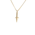 Collana con ciondolo a pugnale dorato da uomo con elegante design kunai hip hop - Stile Kunai liscio / Oro