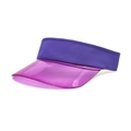 Lila Sonnenblende Hut mit transparentem rosa PVC-Schirm für Outdoor-Sonnenschutz - M(56-58cm) / Lila
