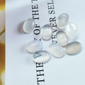 Polished oval opal cabochon gemstones with natural moonstone effect for jewelry making - 10*14mm / Agate