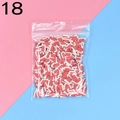 Red and white Christmas cane polymer clay slices for DIY crafts in a transparent bag - 18-Red White Mixed